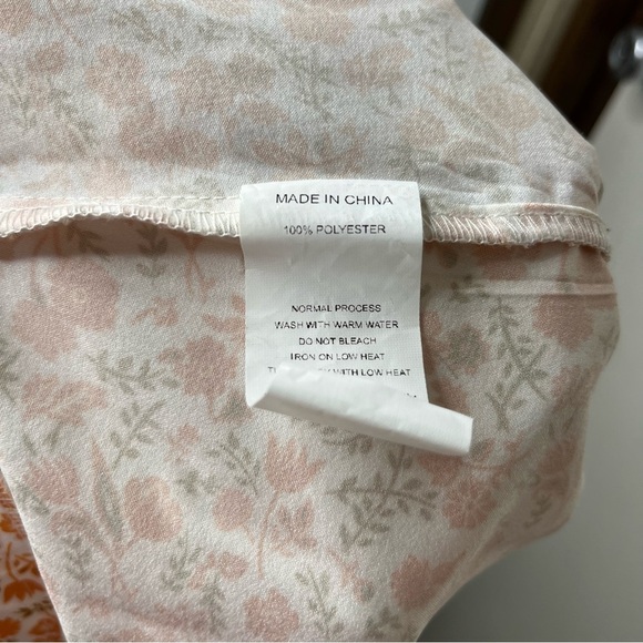 Simplee Orange Wrap Skirt with Tie Front - Picture 3 of 7